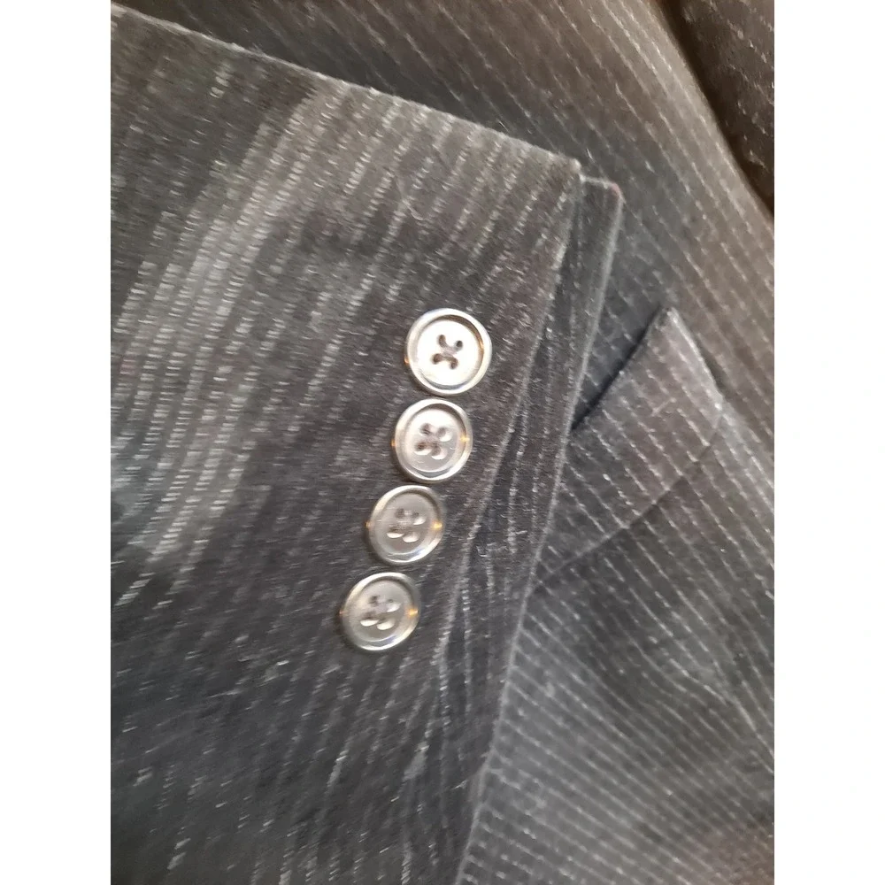 Calvin‎ Klein Men's 42L Gray Pinstripe Corduroy Sport Coat Blazer Jacket